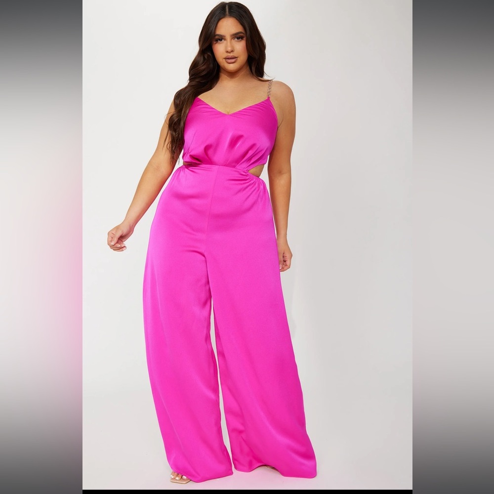 Fashionnova Always Fabulous Jumpsuit in Fuschia, NWT size 3X